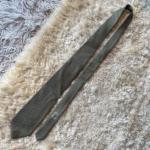 Gucci 100% silk green geometric tie - Picture 7 of 9